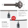 imageHVERSAILTEX Window Curtain Rods for Windows 30 to 48 Inches Splicing Adjustable 34 Inch Diameter Single Window Curtain Rod Set with Cylindrical Finials NickelPewter