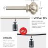 imageHVERSAILTEX Window Curtain Rods for Windows 30 to 48 Inches Splicing Adjustable 34 Inch Diameter Single Window Curtain Rod Set with Cylindrical Finials NickelNickel