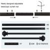 imageHVERSAILTEX Window Curtain Rods for Windows 30 to 48 Inches Splicing Adjustable 34 Inch Diameter Single Window Curtain Rod Set with Cylindrical Finials NickelBlack