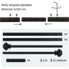 imageHVERSAILTEX Window Curtain Rods for Windows 30 to 48 Inches Splicing Adjustable 34 Inch Diameter Single Window Curtain Rod Set with Cylindrical Finials NickelBlack