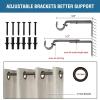 imageHVERSAILTEX Window Curtain Rods for Windows 30 to 48 Inches Splicing Adjustable 34 Inch Diameter Single Window Curtain Rod Set with Cylindrical Finials NickelPewter
