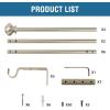 imageHVERSAILTEX Window Curtain Rods for Windows 30 to 48 Inches Splicing Adjustable 34 Inch Diameter Single Window Curtain Rod Set with Cylindrical Finials NickelNickel