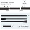 imageHVERSAILTEX Window Curtain Rods for Windows 30 to 48 Inches Splicing Adjustable 34 Inch Diameter Single Window Curtain Rod Set with Cylindrical Finials NickelBlack Cylinder