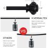 imageHVERSAILTEX Window Curtain Rods for Windows 30 to 48 Inches Splicing Adjustable 34 Inch Diameter Single Window Curtain Rod Set with Cylindrical Finials NickelBlack