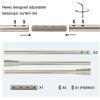 imageHVERSAILTEX Window Curtain Rods for Windows 30 to 48 Inches Splicing Adjustable 34 Inch Diameter Single Window Curtain Rod Set with Cylindrical Finials NickelNickel Cylinder