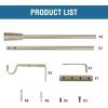 imageHVERSAILTEX Window Curtain Rods for Windows 30 to 48 Inches Splicing Adjustable 34 Inch Diameter Single Window Curtain Rod Set with Cylindrical Finials NickelNickel Cylinder