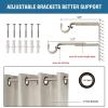 imageHVERSAILTEX Window Curtain Rods for Windows 30 to 48 Inches Splicing Adjustable 34 Inch Diameter Single Window Curtain Rod Set with Cylindrical Finials NickelNickel
