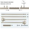 imageHVERSAILTEX Window Curtain Rods for Windows 30 to 48 Inches Splicing Adjustable 34 Inch Diameter Single Window Curtain Rod Set with Cylindrical Finials NickelNickel