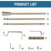 imageHVERSAILTEX Window Curtain Rods for Windows 30 to 48 Inches Splicing Adjustable 34 Inch Diameter Single Window Curtain Rod Set with Cylindrical Finials NickelNickel Cylinder