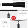 imageHVERSAILTEX Window Curtain Rods for Windows 30 to 48 Inches Splicing Adjustable 34 Inch Diameter Single Window Curtain Rod Set with Cylindrical Finials NickelBlack Cylinder