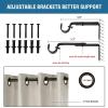 imageHVERSAILTEX Window Curtain Rods for Windows 30 to 48 Inches Splicing Adjustable 34 Inch Diameter Single Window Curtain Rod Set with Cylindrical Finials NickelBlack Cylinder