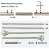 imageHVERSAILTEX Window Curtain Rods for Windows 30 to 48 Inches Splicing Adjustable 34 Inch Diameter Single Window Curtain Rod Set with Cylindrical Finials NickelNickel