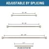 imageHVERSAILTEX Window Curtain Rods for Windows 30 to 48 Inches Splicing Adjustable 34 Inch Diameter Single Window Curtain Rod Set with Cylindrical Finials NickelNickel