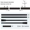 imageHVERSAILTEX Window Curtain Rods for Windows 30 to 48 Inches Splicing Adjustable 34 Inch Diameter Single Window Curtain Rod Set with Cylindrical Finials NickelBlack Cylinder