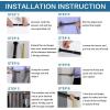 imageSpring Tension Curtain Rod for Windows 80 to 120 Inch 1inch Diameter Premium Room Divider Curtain Rod Extra Long Heavy Duty Perfect for Closets Temporary Spaces Strong and Sturdy Black