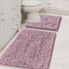 imageBath Mats Non Slip for Bathroom Rugs Soft Absorbent Shaggy MicrofiberMachineWashable Dry Fast Bedroom Area Rugs Perfect for Door Mat 32quotx 20quot and 20quot x 20quot U Shape Mauve