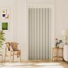 imageHVERSAILTEX 100 Blackout Linen Curtain Accordion Door Curtains for Doorway Privacy Folding Closet Door Curtain Room Divider Sliding Door Shade with Hooks 1 Panel W100 x L78 Heather IvoryHeather Ivory