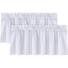 imageHVERSAILTEX 100 Blackout Valances for WindowsLiving Room Bedroom Bathroom Farmhouse Style Rustic Dinning Room Blackout Thermal Insulated Rod Pocket W52 x L18 Inch Length Natural Sand 2 PanelGreyish White