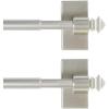 imageHVERSAILTEX 2 PACK Magnetic Curtain Rods for Metal Doors MultiUse Rods for Small Windows Cafe Sidelight and Iron Steel Places Tool Free with Square Finials Adjust from 16 to 28 Inch CocoaNickel