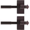 imageHVERSAILTEX 2 PACK Magnetic Curtain Rods for Metal Doors MultiUse Rods for Small Windows Cafe Sidelight and Iron Steel Places Tool Free with Square Finials Adjust from 16 to 28 Inch CocoaCocoa