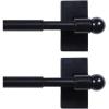 imageHVERSAILTEX 2 Pack Magnetic Curtain Rods for Metal Doors Top and Bottom MultiUse Adjustable Appliances for Iron and Steel Place Petite Ball Ends 9 to 16 Inch 12 Inch Diameter BlackBlack