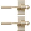 imageHVERSAILTEX 2 Pack Magnetic Curtain Rods for Metal Doors Top and Bottom MultiUse Adjustable Appliances for Iron and Steel Place Petite Ball Ends 9 to 16 Inch 12 Inch Diameter BlackChampagne Gold