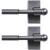 imageHVERSAILTEX 4 Pack Magnetic Curtain Rods for Metal Doors MultiUse Adjustable Rods Tool Free for Iron and Steel Place 12quot Diameter with Petite Ball Finials 9quot16quot WhitePewter