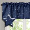 imageHVERSAILTEX Blackout Curtain Valances for Kitchen WindowLiving RoomBathroom Privacy Added Rod Pocket Home Decoration Winow Valance 52quot W x 18quot L Birds in SageGlitter Stars in Navy Base