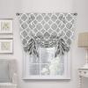 imageHVERSAILTEX Blackout Tie Up Curtain for Windows 63 Inch Length Thermal Insulated Adjustable Kitchen Tie Up Balloon Rod Pocket Floral Printed Panel  42x63  Brown and Blue PatternMoroccan Dove