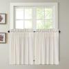 imageHVERSAILTEX Natural Linen Curtains 36 Inch Length  Textured Flax Tiers for KitchenBathroom Windows Rod Pocket Small Curtains 2 Panels AngoraNatural