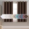 imageHVERSAILTEX Room Darkening Linen Curtain for BedroomLiving Room Extra Wide Blackout Curtains 100 x 84 Inches for Patio Glass Door Primitive Textured Thick Linen Burlap Fabric Heather Aegean BlueHeather Cocoa Brown