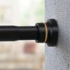 imageHVERSAILTEX Spring Tension Curtain Rod Adjustable 48 to 80 Inch 1 Inche Diameter Heavy Durty Room Divider Curtain Rod No Drilling Tension Curtain Rod for Closets Cupboard Kitchen BlackBlack
