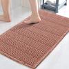 imageHVERSAILTEX Waffle Bath Mat Super Absorbent Bathroom Mats Non Slip Bath Rugs for Bathroom Floor Machine Washable Ultra Soft Bathroom Rugs for Beside Tub 32 x 20 Plus 24 x 17  Inches Irish CreamSoft Pink