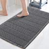 imageHVERSAILTEX Waffle Bath Mat Super Absorbent Bathroom Mats Non Slip Bath Rugs for Bathroom Floor Machine Washable Ultra Soft Bathroom Rugs for Beside Tub 32 x 20 Plus 24 x 17  Inches Irish CreamGrey