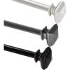 imageHVERSAILTEX Window Curtain Rods for Windows 28 to 48 Inches Adjusts Decorative 34 Inch Diameter Single Window Curtain Rod Set with West Square Classic Finials PewterBlack