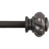 imageHVERSAILTEX Window Curtain Rods for Windows 30 to 48 Inches Splicing Adjustable 34 Inch Diameter Single Window Curtain Rod Set with Cylindrical Finials NickelPewter