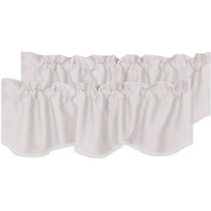 imageHVERSAILTEX 4 Panels Blackout Curtain Valances for Kitchen WindowsLiving RoomBathroom Privacy Protection Rod Pocket Decoration Scalloped Winow Valance Curtains 52quot W x 18quot L NavyStone