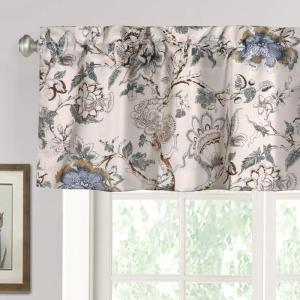 imageHVERSAILTEX Blackout Curtain Valances for Kitchen WindowLiving RoomBathroom Privacy Added Rod Pocket Home Decoration Winow Valance 52quot W x 18quot L Birds in SageFloral in Sage and Brown