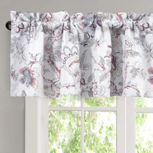 imageHVERSAILTEX Blackout Curtain Valances for Kitchen WindowLiving RoomBathroom Privacy Added Rod Pocket Home Decoration Winow Valance 52quot W x 18quot L Birds in SageFloral in Terracotta and Blue