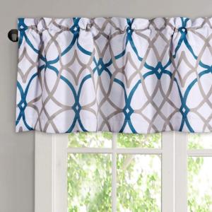 imageHVERSAILTEX Blackout Curtain Valances for KitchenBathroom  Thermal Insulated Window Valances for Living RoomBedroom Rod Pocket Short Curtain 1 Panel 52x18 inch Geo in Taupe and RedGeo in Teal and Taupe