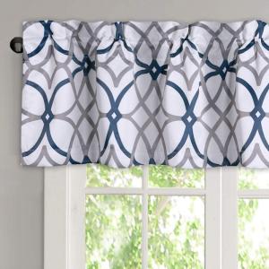 imageHVERSAILTEX Blackout Curtain Valances for KitchenBathroom  Thermal Insulated Window Valances for Living RoomBedroom Rod Pocket Short Curtain 1 Panel 52x18 inch Geo in Taupe and RedGeo in Dark Denim and Grey