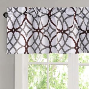 imageHVERSAILTEX Blackout Curtain Valances for KitchenBathroom  Thermal Insulated Window Valances for Living RoomBedroom Rod Pocket Short Curtain 1 Panel 52x18 inch Geo in Taupe and RedGeo in Brown and Gray
