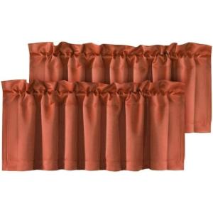 imageHVERSAILTEX Blackout Valances for WindowsShort Window Valance Curtains for Living RoomBedroomBathroom Privacy Decorative Rod Pocket Kitchen Valances2 Panels52quot W x 18quot LCharcoal GrayOrange