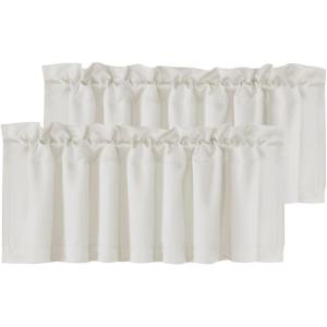imageHVERSAILTEX Blackout Valances for WindowsShort Window Valance Curtains for Living RoomBedroomBathroom Privacy Decorative Rod Pocket Kitchen Valances2 Panels52quot W x 18quot LCharcoal GrayPale Oak