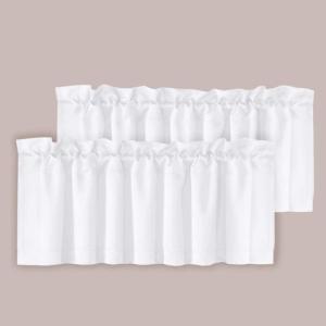 imageHVERSAILTEX Blackout Valances for WindowsShort Window Valance Curtains for Living RoomBedroomBathroom Privacy Decorative Rod Pocket Kitchen Valances2 Panels52quot W x 18quot LCharcoal GrayPure White