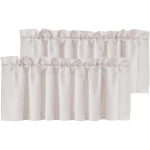 imageHVERSAILTEX Blackout Valances for WindowsShort Window Valance Curtains for Living RoomBedroomBathroom Privacy Decorative Rod Pocket Kitchen Valances2 Panels52quot W x 18quot LCharcoal GrayStone