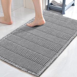 imageHVERSAILTEX Waffle Bath Mat Super Absorbent Bathroom Mats Non Slip Bath Rugs for Bathroom Floor Machine Washable Ultra Soft Bathroom Rugs for Beside Tub 32 x 20 Plus 24 x 17  Inches Irish CreamDove
