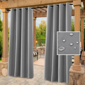 imageHVERSAILTEX White Indoor Outdoor Curtains for Patio Waterproof Stainless Steel Silver Grommet Thermal Insulated Light Blocking Outdoor Drapes for DeckGazebo Pure White 52x108 Inch 1 PanelDove