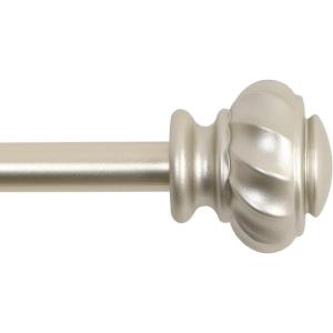 imageHVERSAILTEX Window Curtain Rods for Windows 30 to 48 Inches Splicing Adjustable 34 Inch Diameter Single Window Curtain Rod Set with Cylindrical Finials NickelNickel