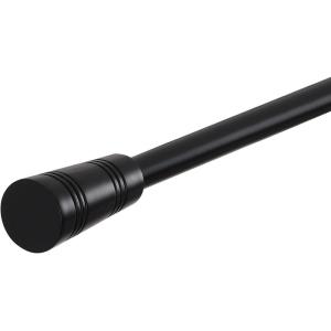 imageHVERSAILTEX Window Curtain Rods for Windows 30 to 48 Inches Splicing Adjustable 34 Inch Diameter Single Window Curtain Rod Set with Cylindrical Finials NickelBlack Cylinder